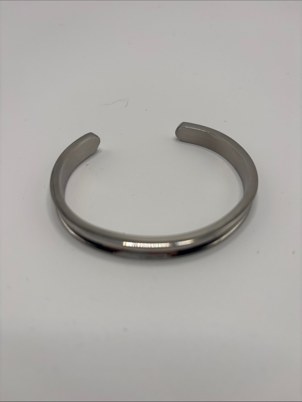 I am Enough Stainless Steel Cuff Bracelet - Silver Motivational